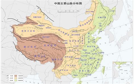 中國山脈分佈圖|中國山脈列表